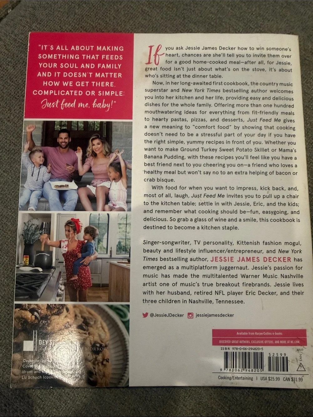 Just Feed Me Cookbook by - Pink Accents
